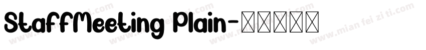 StaffMeeting Plain字体转换